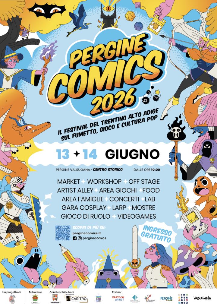 Locandina: Pergine Comics - Il festival del fumetto, gioco e cultura pop
