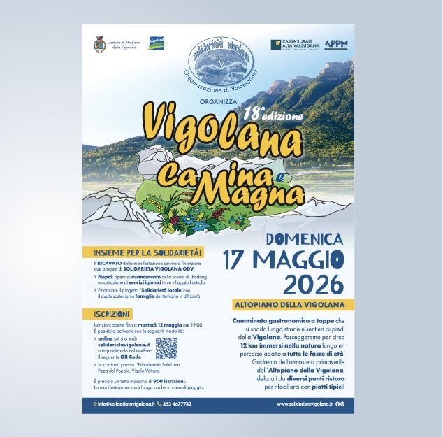 Locandina: Camina e Magna - Camminata enogastronomica solidale
